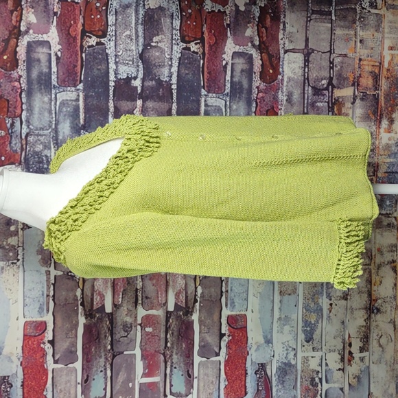 Coldwater Creek Fringe Accent Cardigan Sweater - Picture 2 of 7